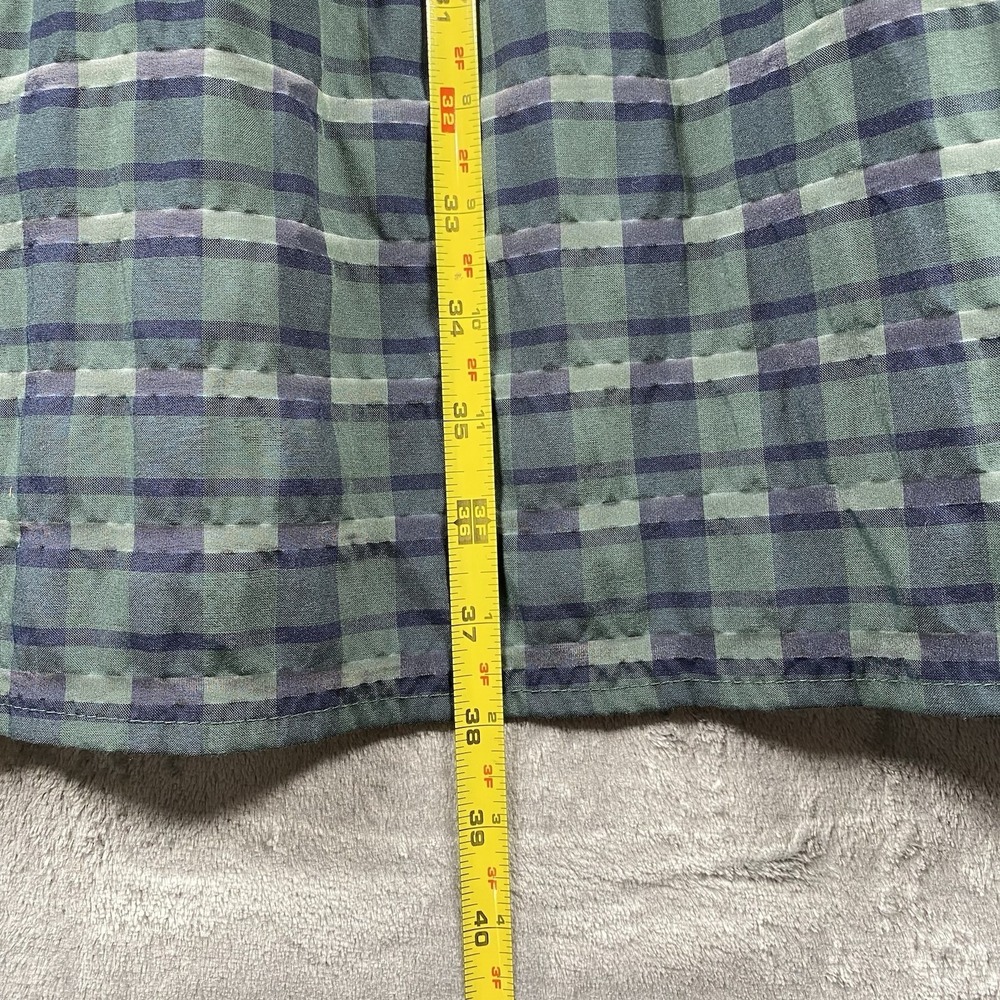 Madewell Dress Womens 1X Green Blue Marianna Puff Sleeve Mini Plaid Heritage NWT - Picture 14 of 14